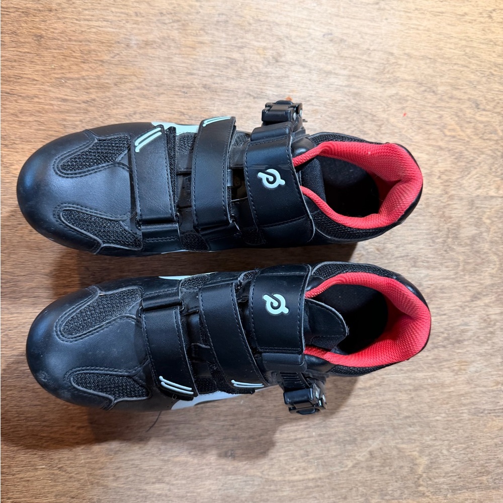 Peloton Black and Red Cycling Shoes